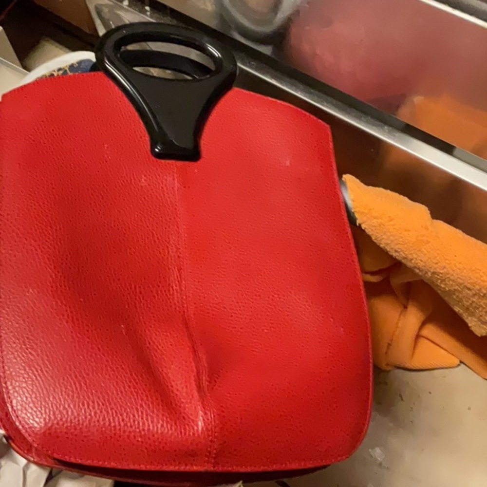 Stefano Bravo made in Italy tote.  Interior big peeling from age. Excellent.